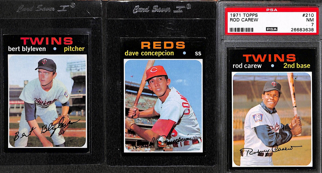Lot of 15 - 1971 Topps Baseball Cards w. Al Kaline BVG 7.5